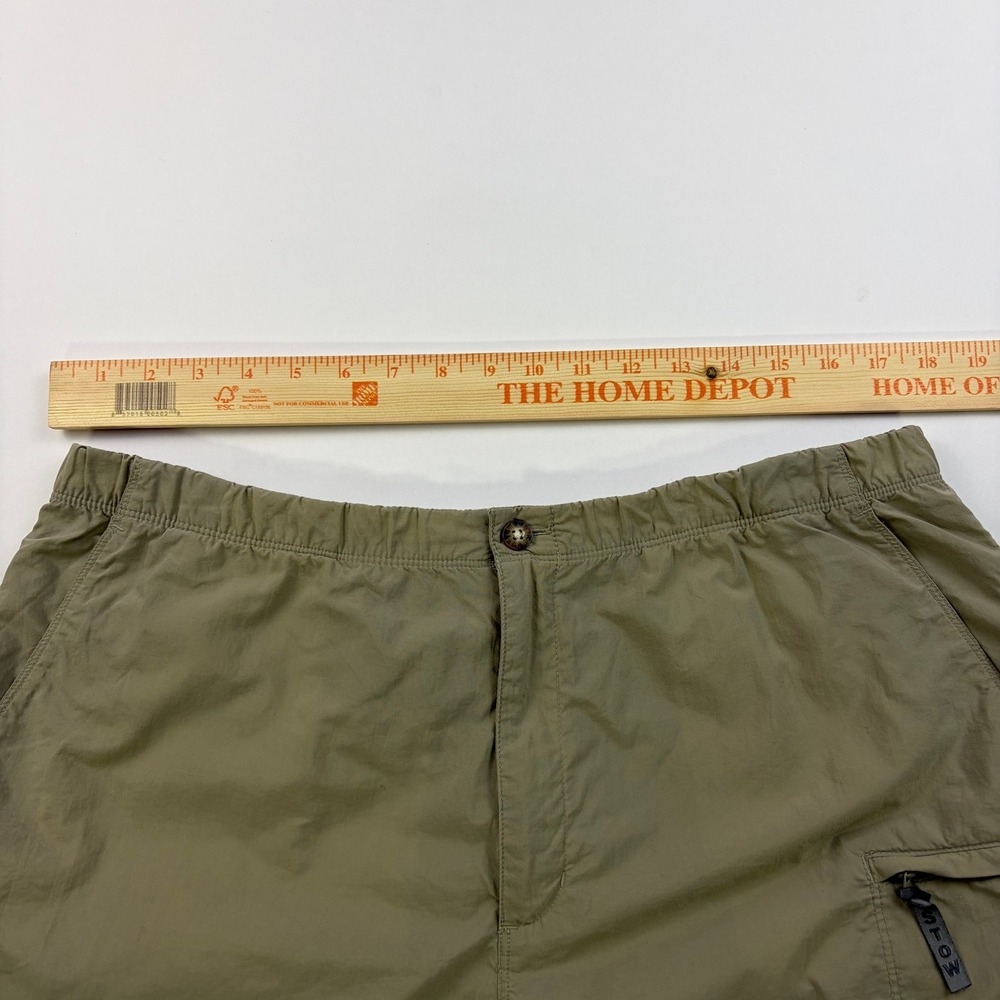 The North Face Stow Hiking Shorts Womens XL Khaki Green Nylon Outdoor Utility - Picture 9 of 12